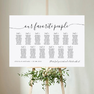 Póster 13 Mesa Elegante Nuestras Personas Favoritas Gráfi