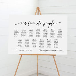 Póster 13 Tablas Nuestro plan de la tabla de asientos fav