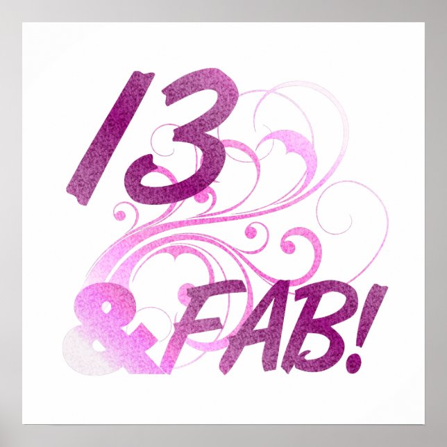 Póster 13 Y Fabuloso Cumpleaños (Frente)