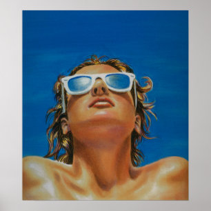 PÓSTER 141168 MUJER ATENCIÓN DE VIDRIO DE FASHION STYLE