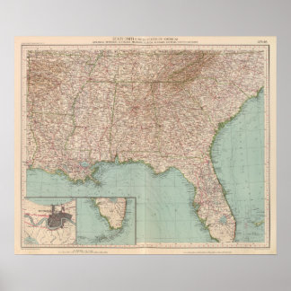 Póster 14546 Arca, Tenn, La, Miss, Fla, Ala, Ga, SC
