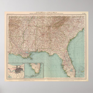 Póster 14546 arca, Tenn, La, Srta., Fla, Ala, GA, SC
