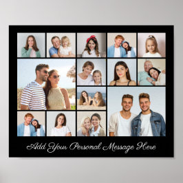 Póster 14 Collage de fotos Añadir su propio saludo