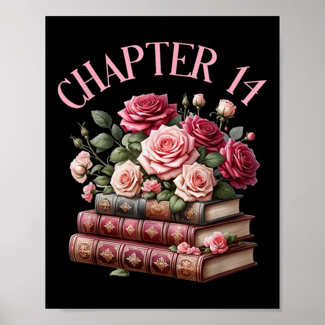 Póster 14 cumpleaños Capítulo 14 Libro de mujeres camiset (Frente)