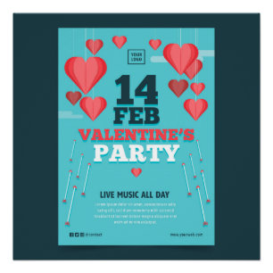 Póster 14 FEB Fiesta de San Valentín