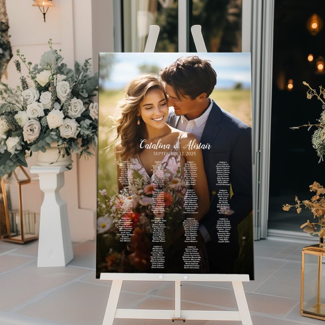 Póster 14 mesas elegante gráfico de asientos para bodas d (Subido por el creador)