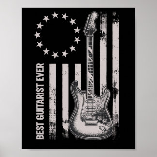Póster 14 Retro Mejor Guitarrista de Todos los Tiempos Pa