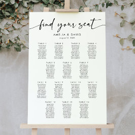 Póster 14 Tablas Encuentre Su Tabla De Asientos