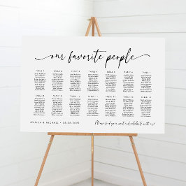 Póster 14 Tablas Nuestro plan de la tabla de asientos fav