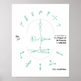 Póster 14x11 poster de la Oración de San Francisco en UNL