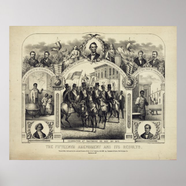 Póster 15ª enmienda constitucional y sus resultados (Frente)