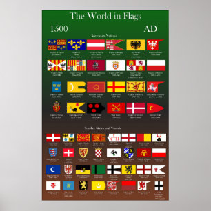 Póster 1500 AD Flags of the World