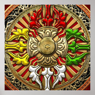 Póster [150] Dorje Mandala doble tibetano