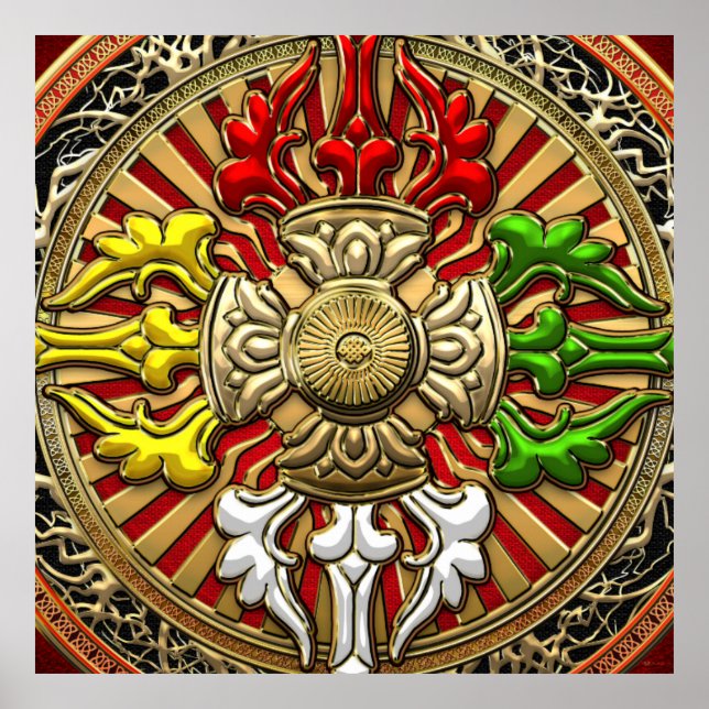 Póster [150] Dorje Mandala doble tibetano (Frente)