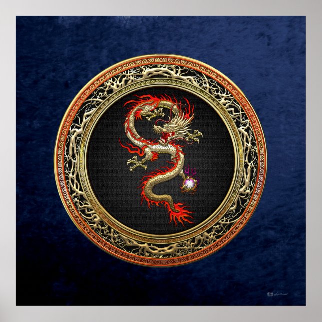 Póster [150] Dragón chino de oro Fucanglong (Frente)
