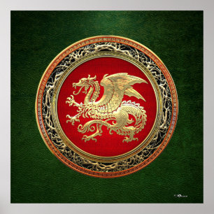 Póster [150] Dragón islandés, Landvttir [Gold]