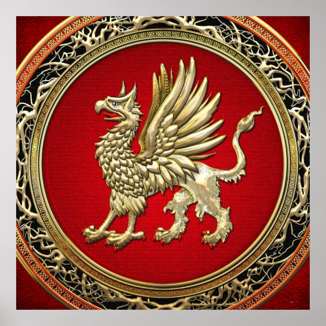 Póster [150] Grifo de oro sagrado (Frente)