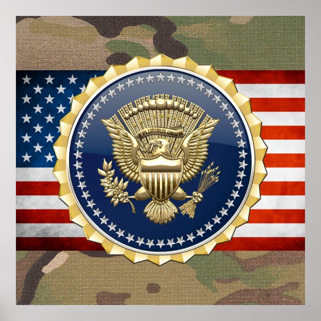 Póster [150] Insignia del Servicio Presidencial [PSB] (Frente)