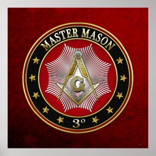Póster [150] Master Mason - 3er grado Square & Compass