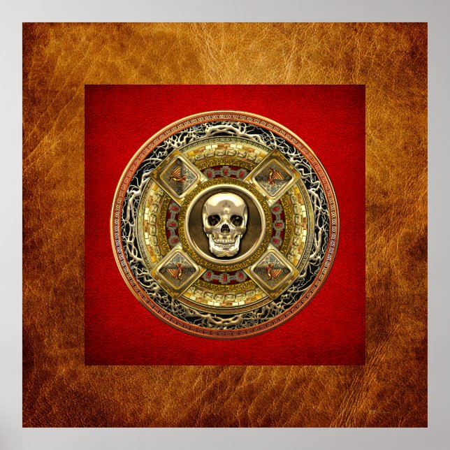 Póster [150] Mictlantecuhtli - Dios azteca de la muerte (Frente)