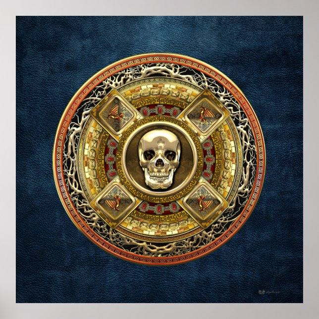 Póster [150] Mictlantecuhtli - Dios azteca de la muerte (Frente)