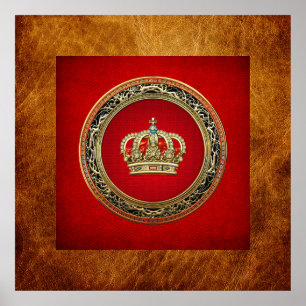 Póster [150] Príncipes-princesas Corona-Reina [Belg.Gold]