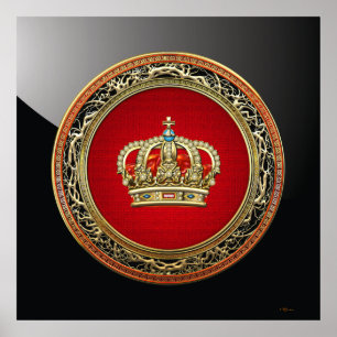 Póster [150] Príncipes-princesas Corona-Reina [Belg.Gold]