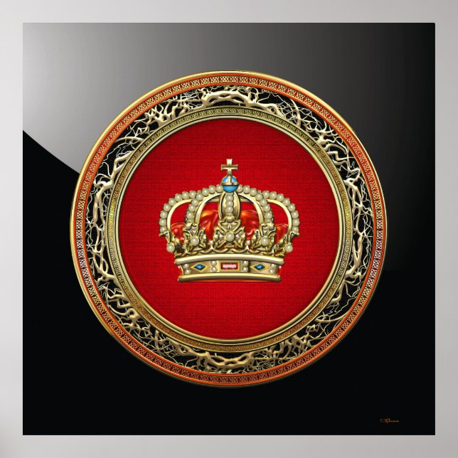 Póster [150] Príncipes-princesas Corona-Reina [Belg.Gold] (Frente)