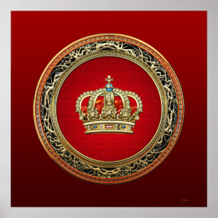 Póster [150] Príncipes-princesas Corona-Reina [Belg.Gold]