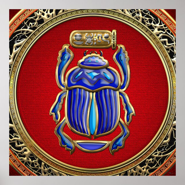 Póster [150] Tesoro: Antiguo Scarab egipcio (Frente)