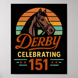 Póster 151° Día de la Carreras de Caballos de Derby, que