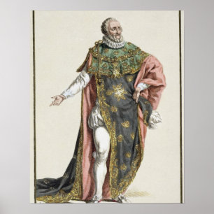 Póster 1553-1610) reyes de Enrique IV (de Francia, de