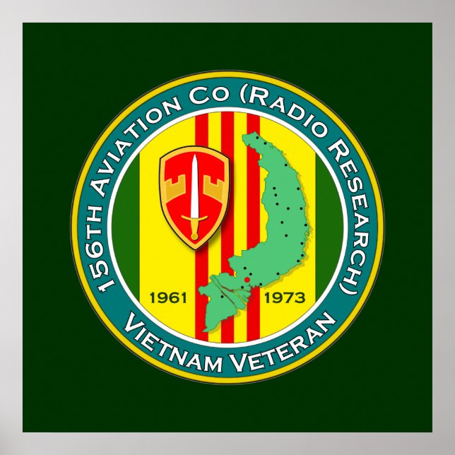 Póster 156ª Avn Co RR 2 - ASA Vietnam (Frente)