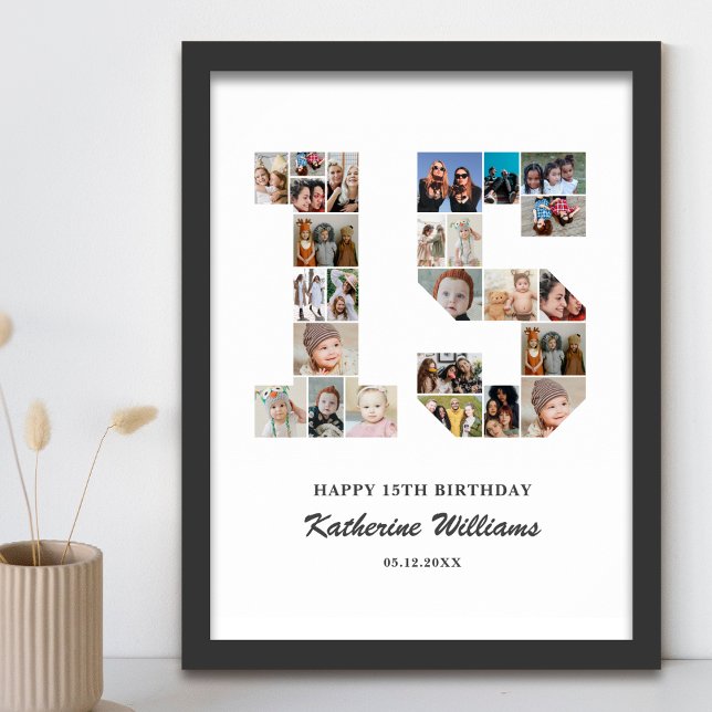 Póster 15.º Collage de fotos 15 Personalizados (Subido por el creador)