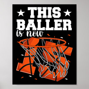 Póster 15.º cumpleaños de niños de baloncesto