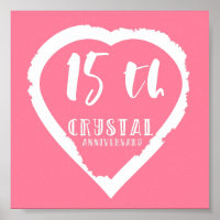 15° aniversario Boda cristal tradicional