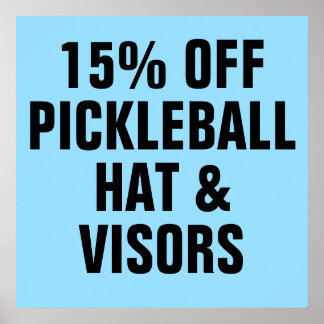 Póster 15% DE Gorras Y Visores De Bolas De Pickleball