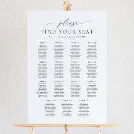 Póster 15 Mesas Por Favor Encuentre Su Asiento Gráfico de