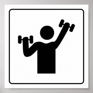 PÓSTER 15G GIMNASIO SALUDABLE ATLETA EXCERCISE DE FITNESS