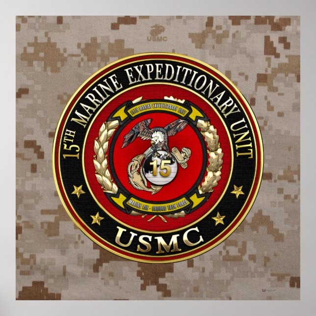 Póster 15th Marine Expeditionary Unit (15th MEU) [3D] (Frente)