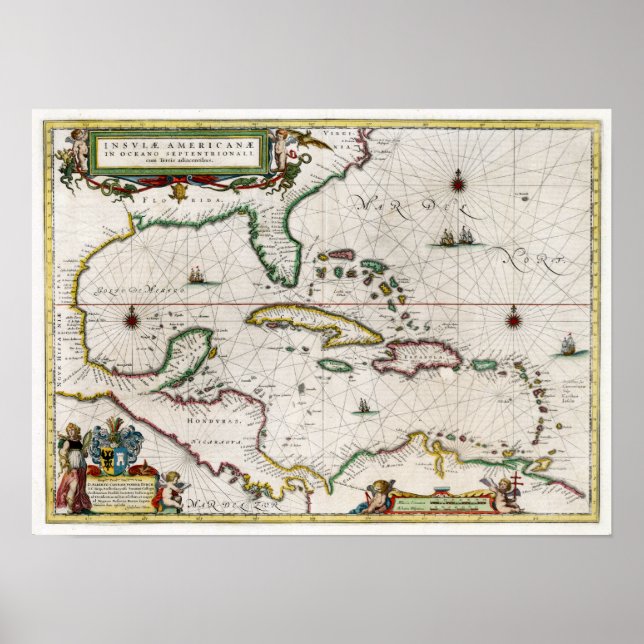 Póster 1635 Caribe y Centroamérica (Frente)