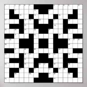 Póster 16640-crucigrama-vector de rompecabezas CROSSWORD 