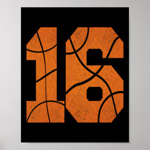 Póster 16.º cumpleaños niños de Bysketbyll
