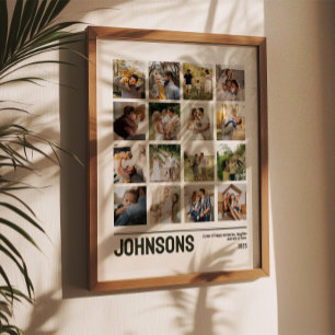 Póster 16 Colage de Fotos Recuerdos de Bodas Familiares