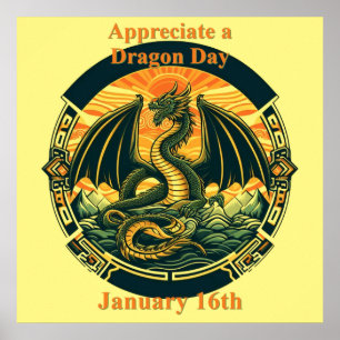Póster 16 ene. - Aprecie el Día del Dragón