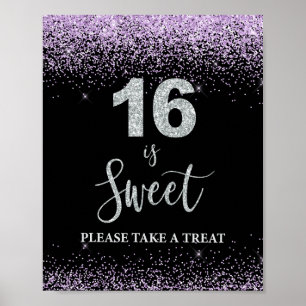 Póster 16 es dulce Por favor tome un tratamiento Rótulo d