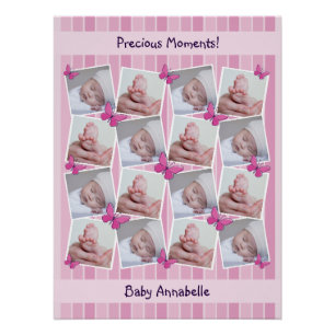 Póster 16 imágenes recopilan momentos preciosos rosados