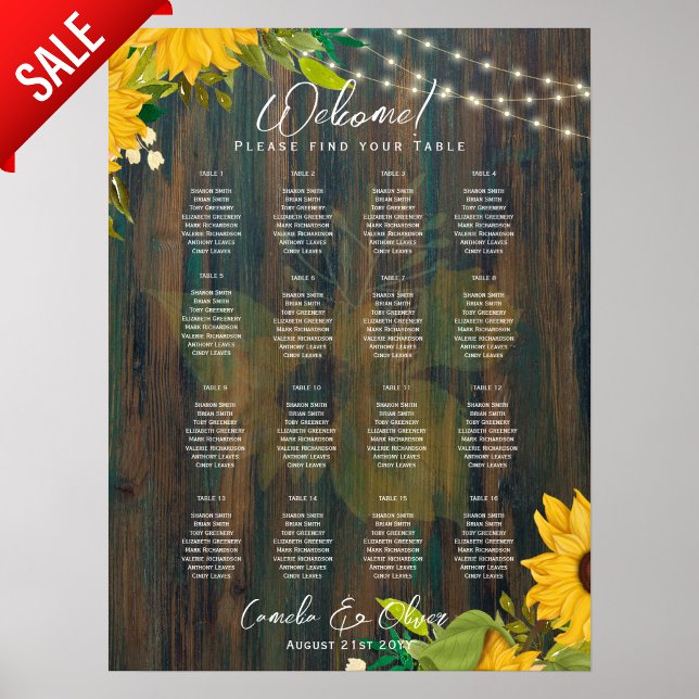 Póster 16 Mesa Rústica girasol ASIENTO PRESUPUESTO GRÁFIC (Subido por el creador)