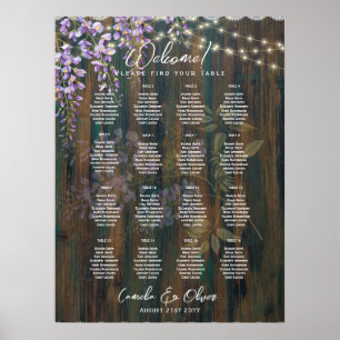 Póster 16 Mesa Rústica WISTERIA Lace SEATING GRÁFICO espu