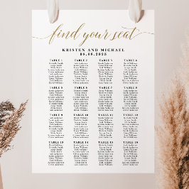 Póster 16 Mesas 160 Personas Encuentran Su Asiento